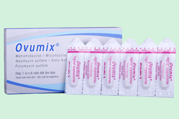 Tác dụng thành phần của thuốc đặt Ovumix