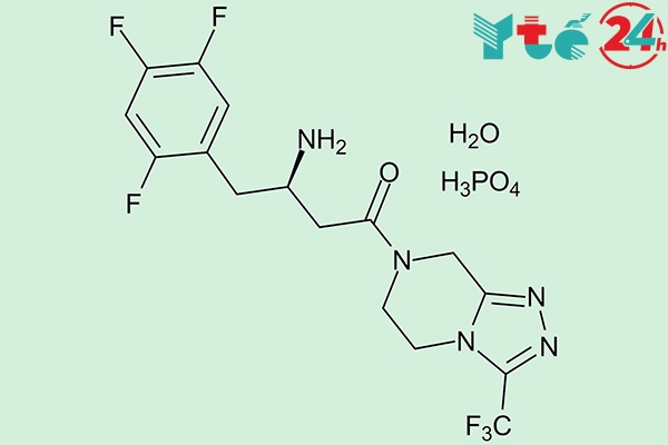 Công thức của Sitagliptin monohydrate phosphate - thành phần chính của Januvia