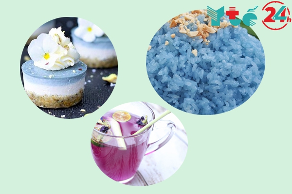 Hoa đậu biếc được sử dụng làm màu thực phẩm