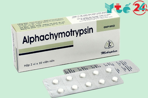 Alphachymotrypsin 4,2mg - chống viêm, giảm phù nề