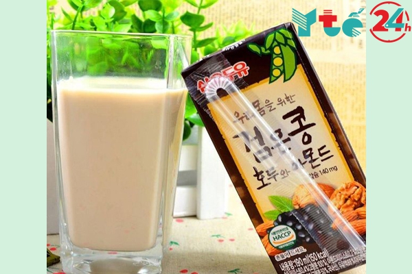 Sữa óc chó hạnh nhân đậu đen Hàn Quốc review