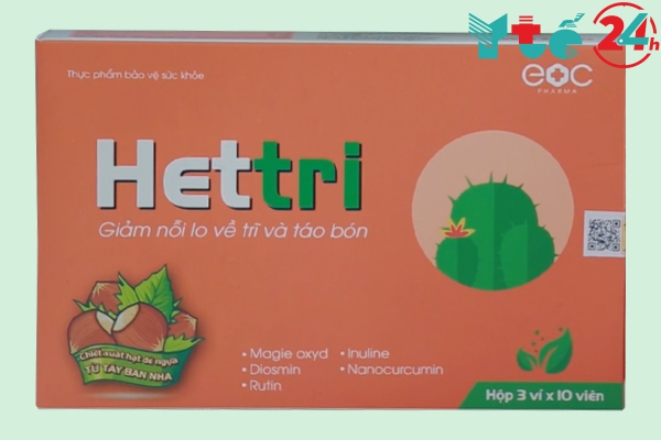 Hình ảnh hộp Hettri chính hãng có mã QR để check