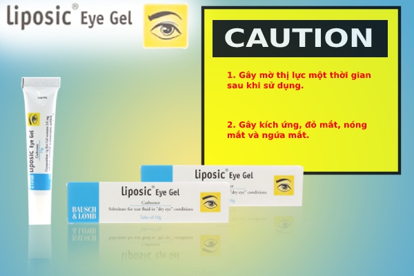 Tác dụng không mong muốn khi sử dụng Liposic Eye Gel