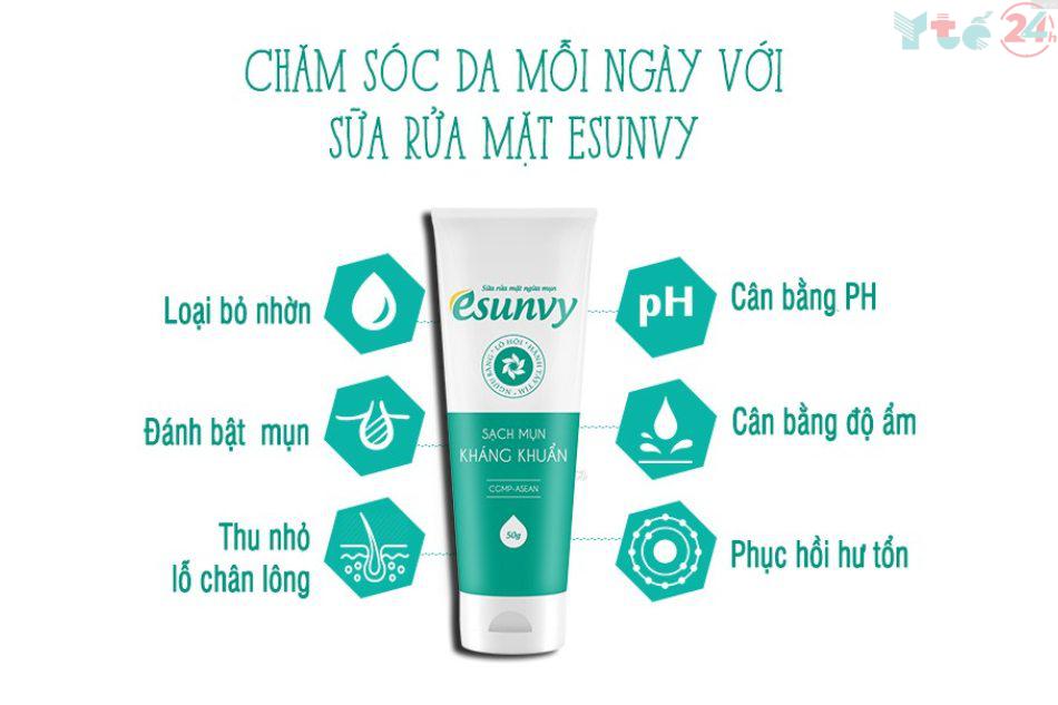 Chăm sóc da mỗi ngày với sữa rửa mặt Esunvy