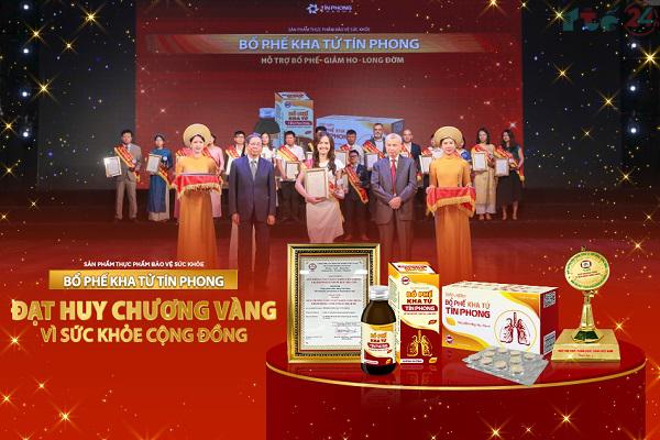 Bổ phế Kha tử Tín Phong nhận giải thưởng danh giá từ Hiệp hội Thực phẩm chức năng Việt Nam