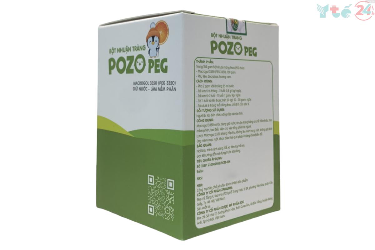 Bột nhuận tràng Pozo PEG dùng cho cả trẻ em và người lớn