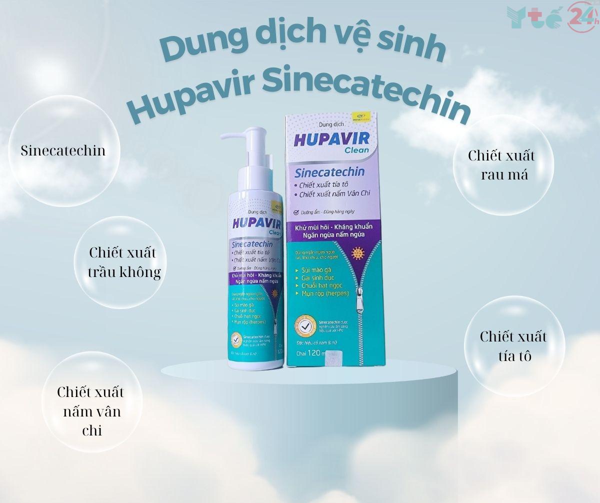 Dung dịch vệ sinh Hupavir Sinecatechin