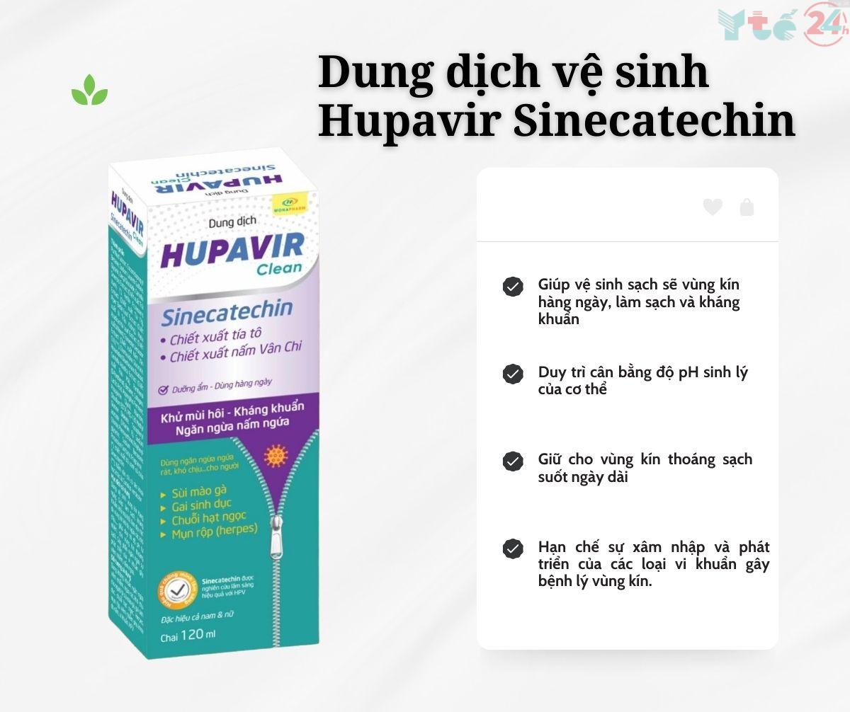 Dung dịch vệ sinh Hupavir Sinecatechin