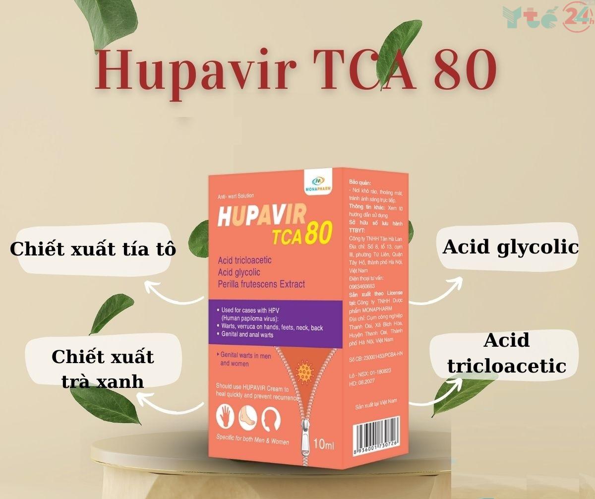 Hupavir TCA 80 có tác dụng gì?