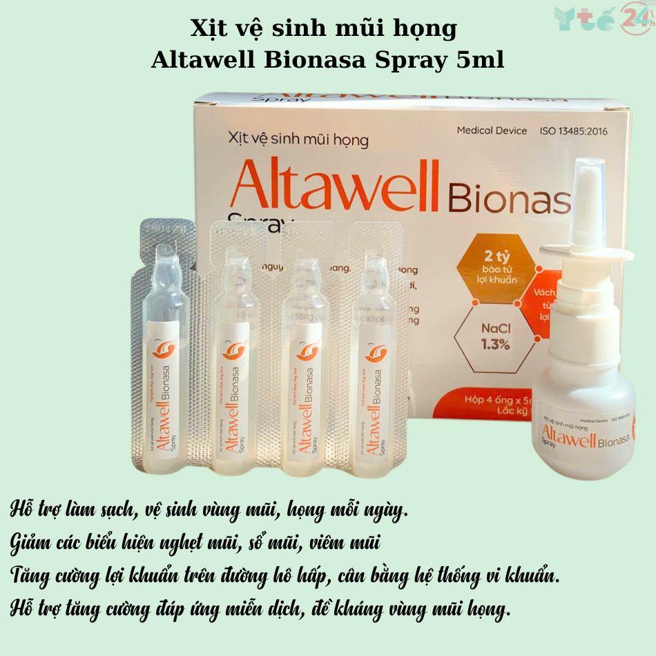 Xịt vệ sinh mũi họng Altawell Bionasa Spray 5ml