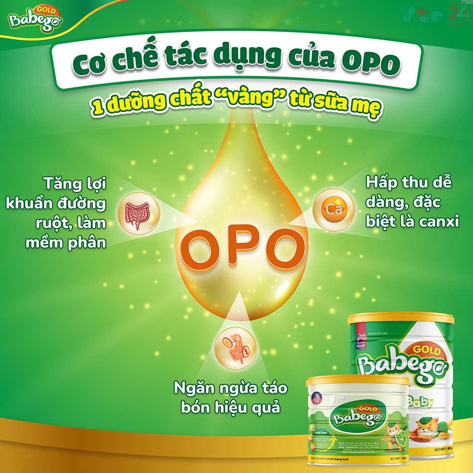 Cơ chế tác dụng của OPO trong sữa Babego Gold