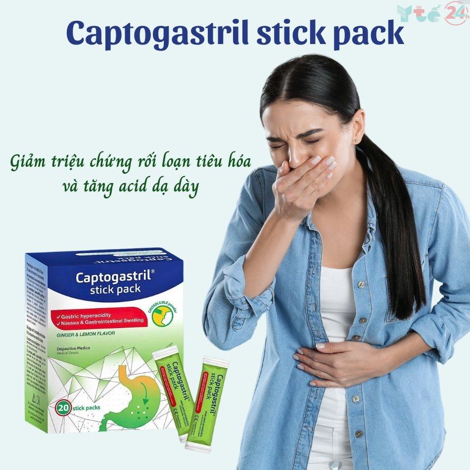 Captogastril stick pack: Giải pháp giảm triệu chứng rối loạn tiêu hóa, tăng acid dạ dày 6 Captogastril stick pack
