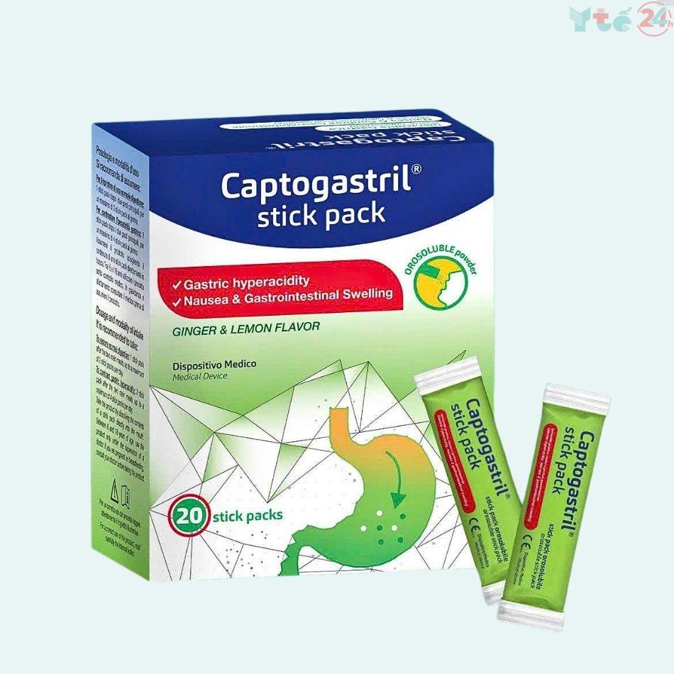 Captogastril stick pack: Giải pháp giảm triệu chứng rối loạn tiêu hóa, tăng acid dạ dày 7 Captogastril stick pack