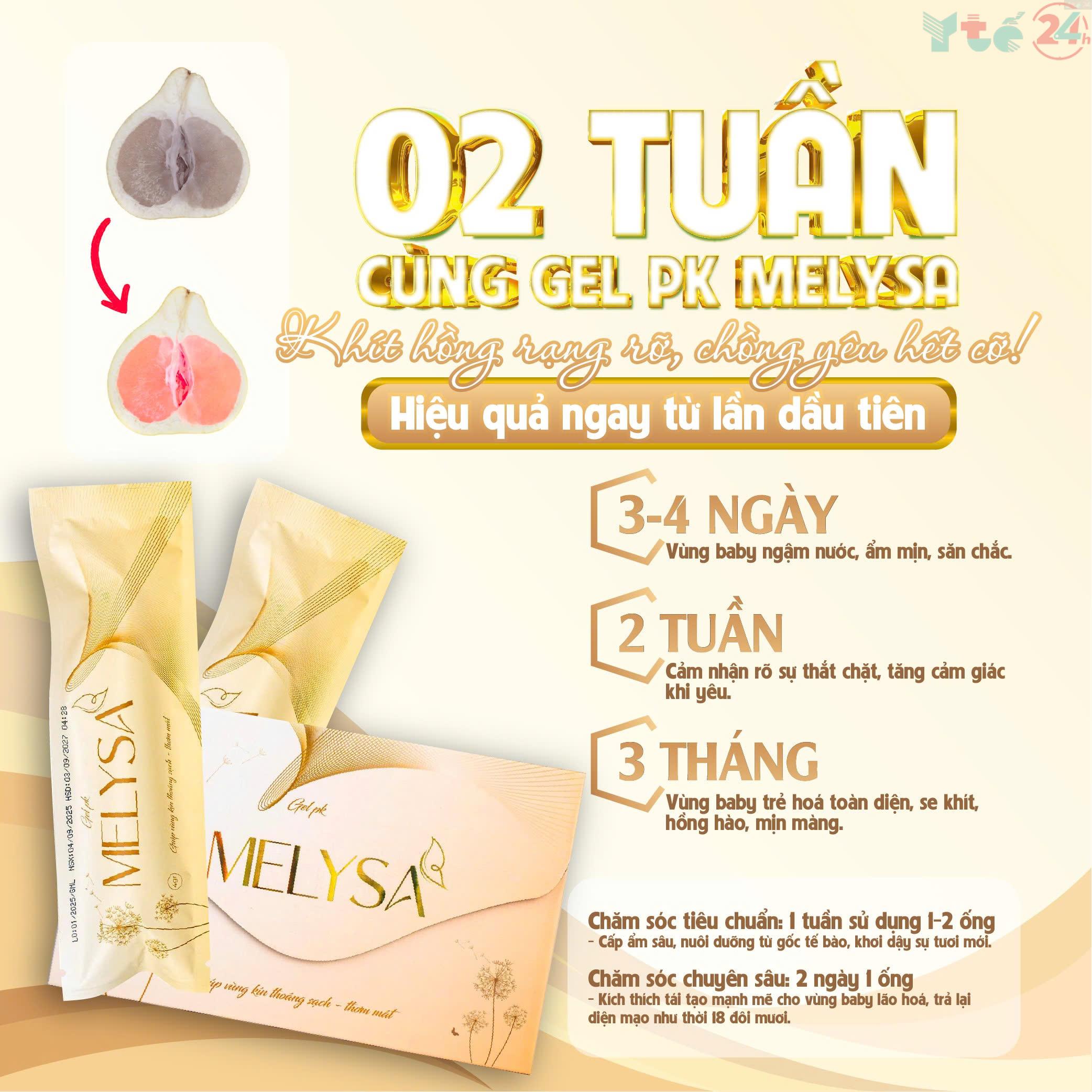 Gel PK MELYSA có công dụng gì? Cách sử dụng thế nào? Mua ở đâu? 4 Gel PK MELYSA