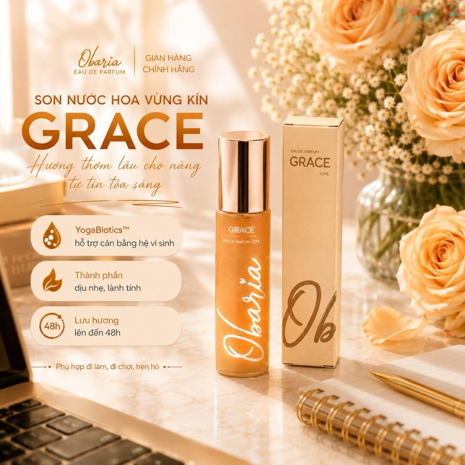 Son nước hoa vùng kín Obaria Grace – Dịu nhẹ an toàn