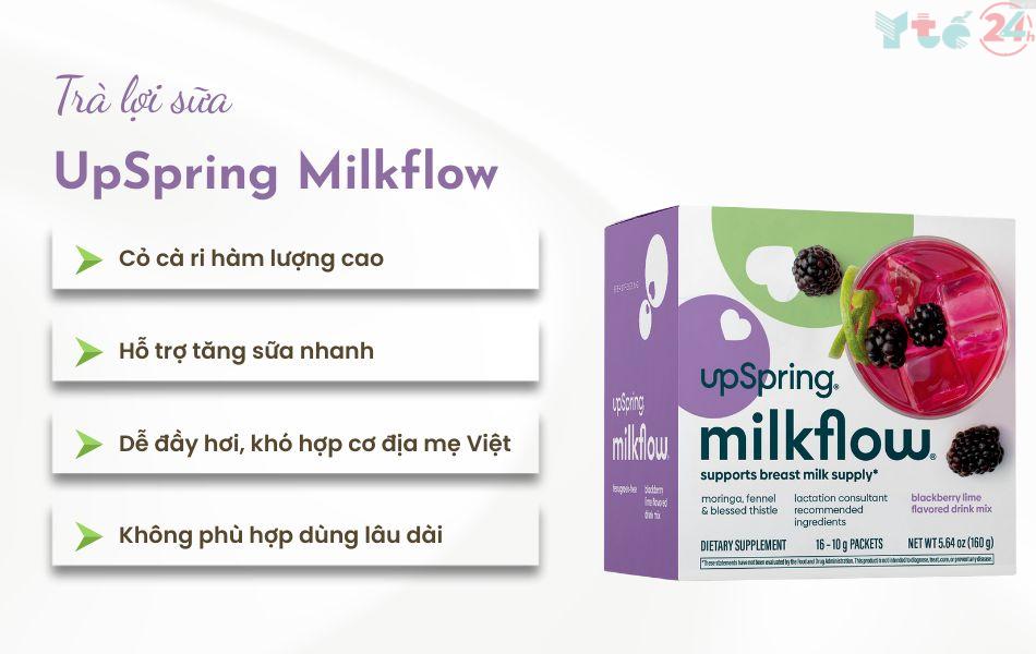 UpSpring Milkflow - công thức thảo dược chứa cỏ cà ri hàm lượng cao