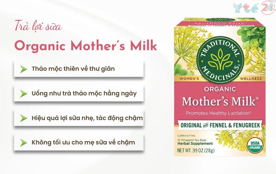 Trà lợi sữa Organic Mother’s Milk - lựa chọn thảo dược hữu cơ cho mẹ sau sinh