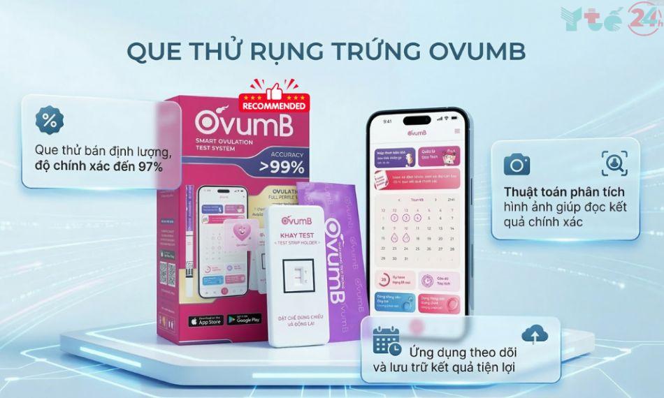 Que thử rụng trứng bán định lượng OvumB cũng cho độ chính xác tin cậy