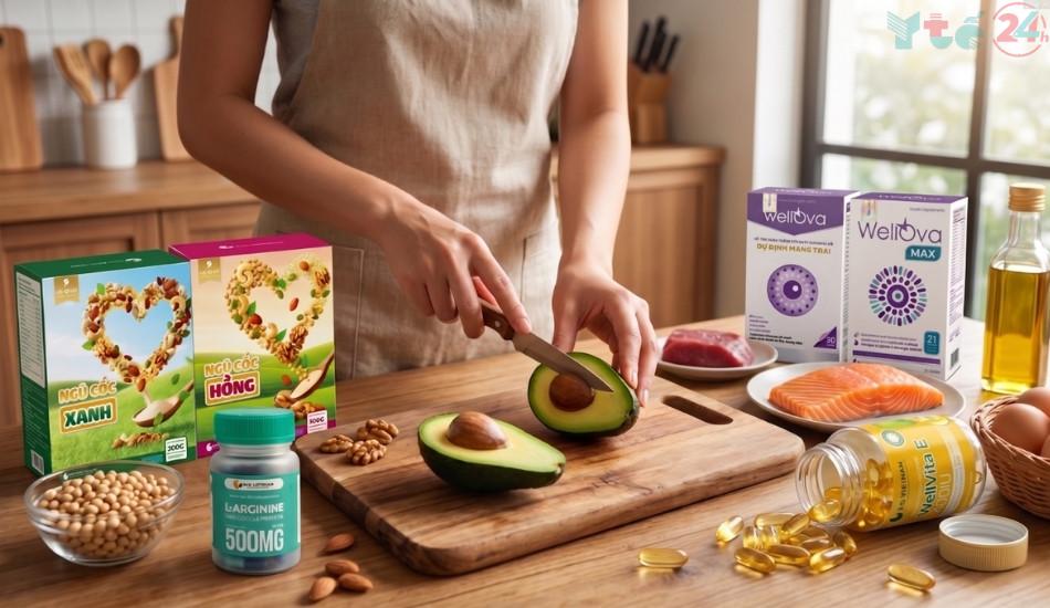 Các nguồn bổ sung dưỡng chất thiết yếu hỗ trợ cải thiện niêm mạc mỏng ở phụ nữ lớn tuổi