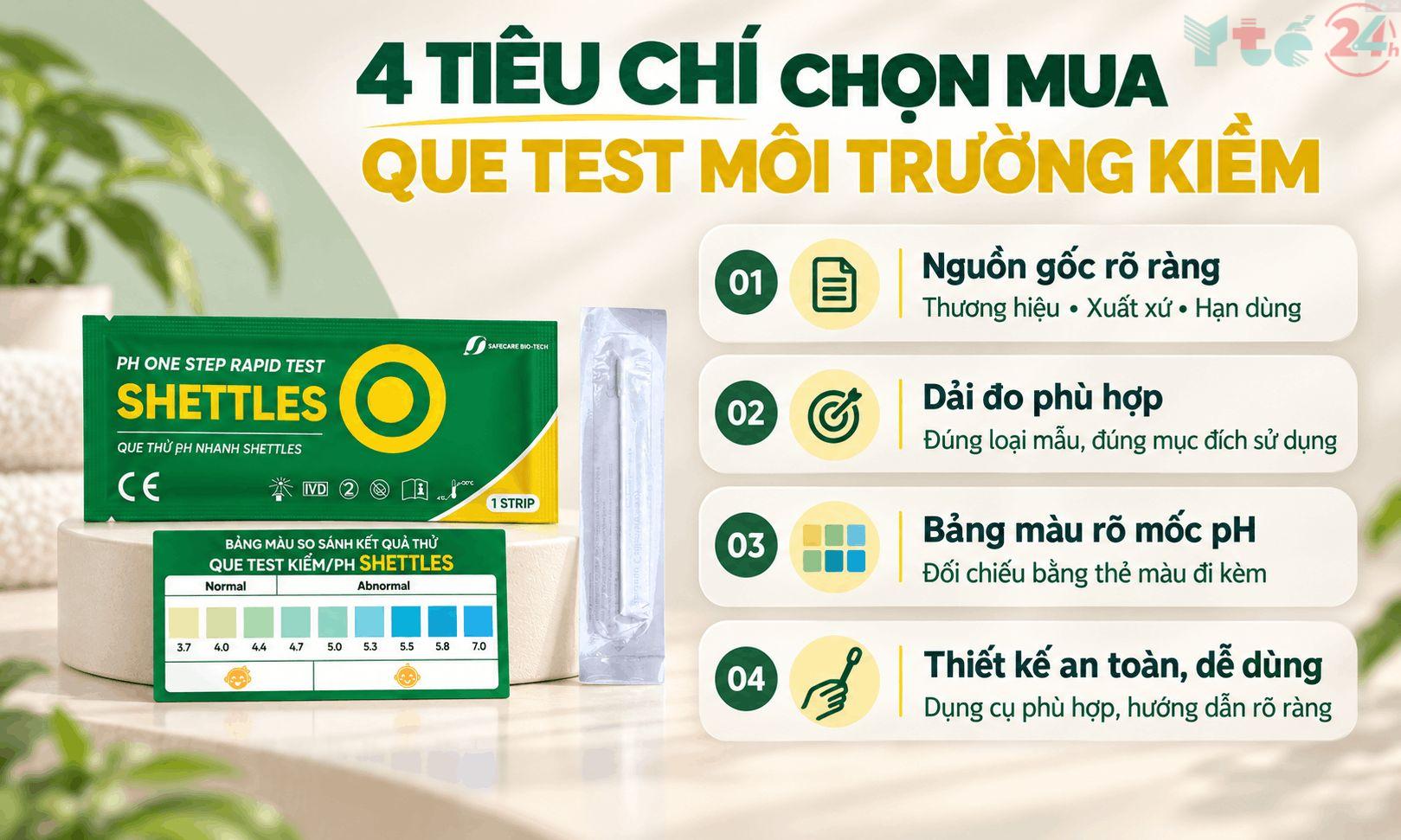 Que test môi trường kiềm nào chính xác? Tiêu chí lựa chọn là gì? 4 Tiêu chí chọn mua que test môi trường kiềm tốt nhất