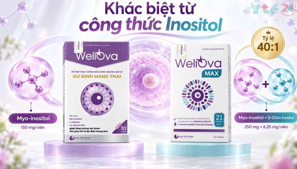 Phân biệt WellOva và WellOva Max qua thành phần hoạt chất 4 WellOva và WellOva Max